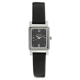 Sonata Women's Watch Analog Black Dial With Black Leather Strap, 87021SL01